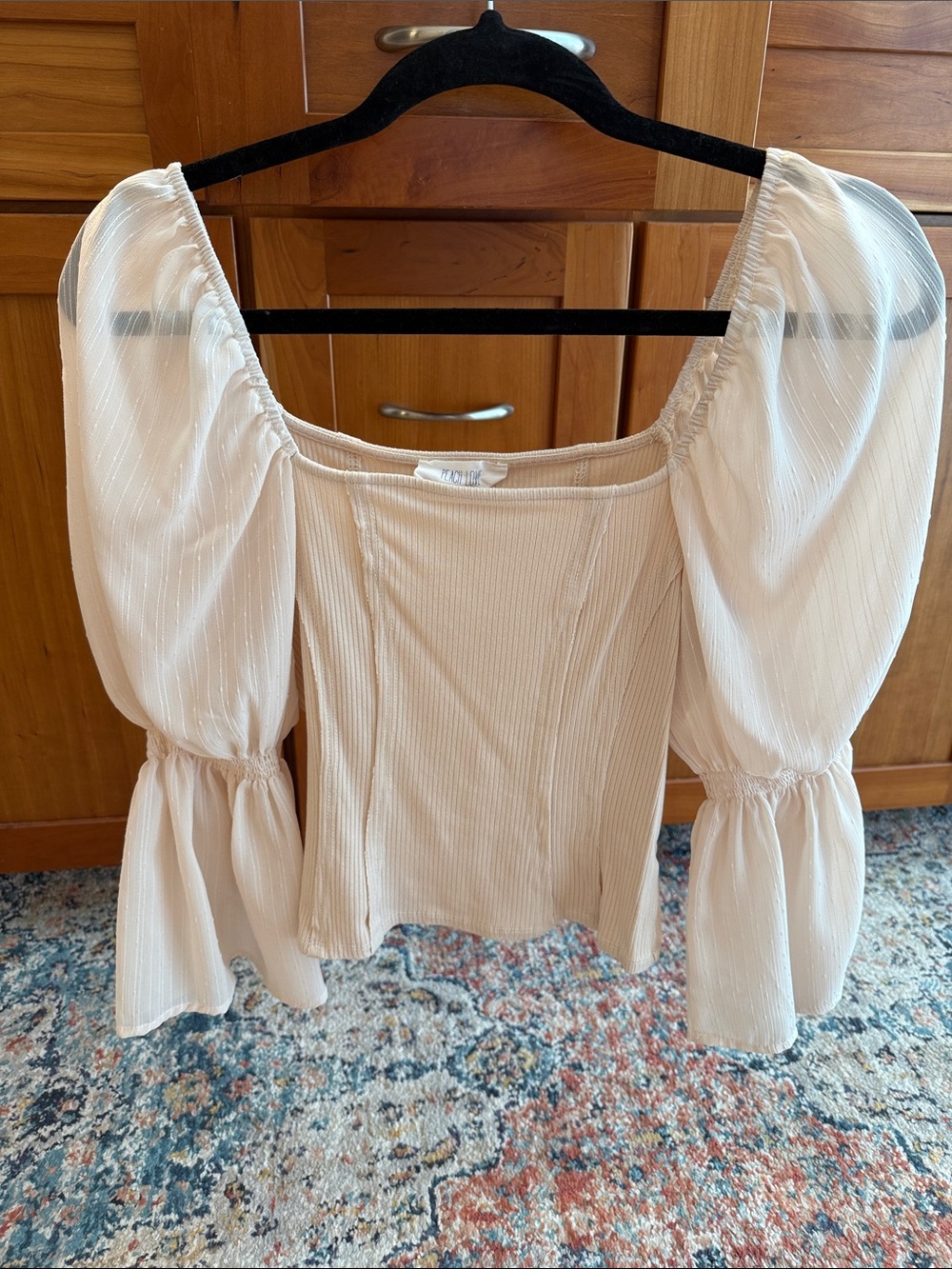 Beige Boho Chic Blouse